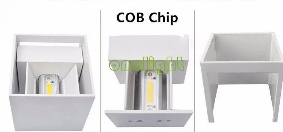 Светодиодные уличные настенные лампы COB 6 Вт теплый белый холодный свет 2x3