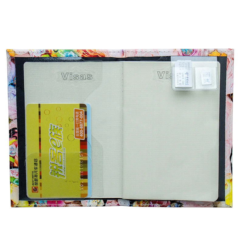 Мягкий чехол для паспорта ZONGSHU из искусственной кожи с синими розами Чехол карт