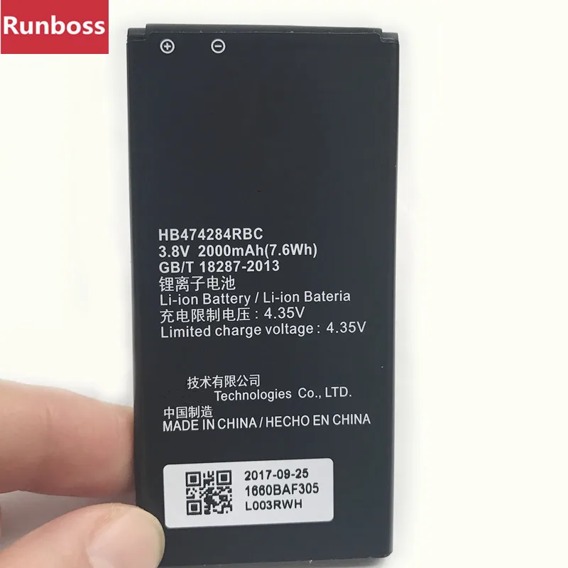 Оригинальный новый аккумулятор 2000 мАч HB474284RBC для huawei Honor Holly 3G Huawei 3C Play с