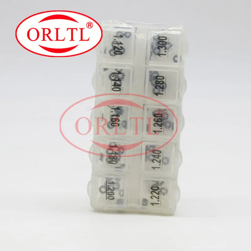

ORLTL 100 Pieces B24 Calibration Shim For Common Rail Adjusting Shim Injectors Washers, Gasket kit Size:1.12mm-1.300mm