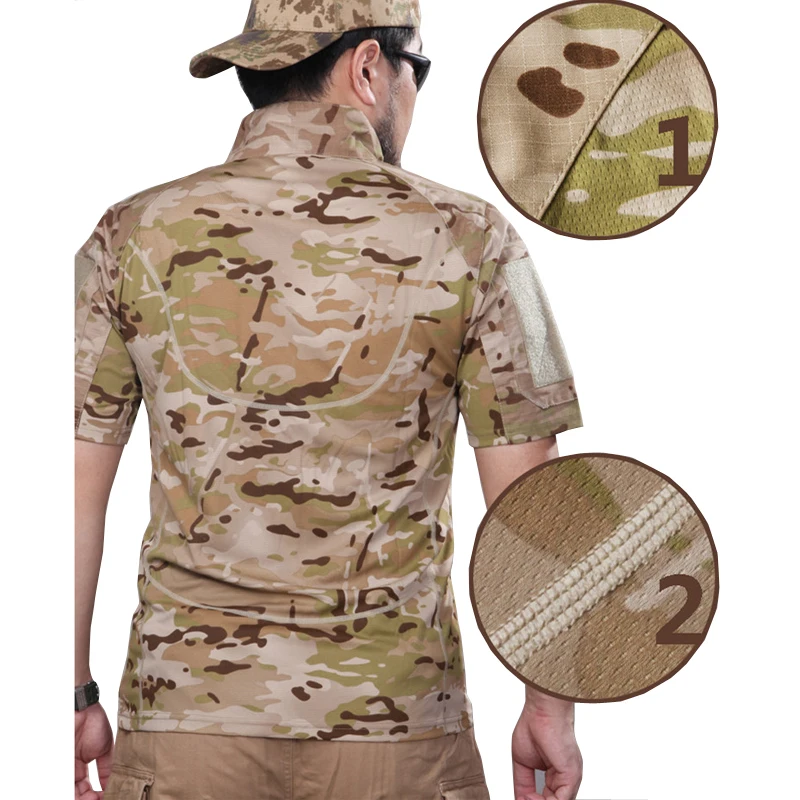 

Tactical Camouflage T Shirt Men Army Combat Tee Shirt Casual Breathable Camo Military T Shirt