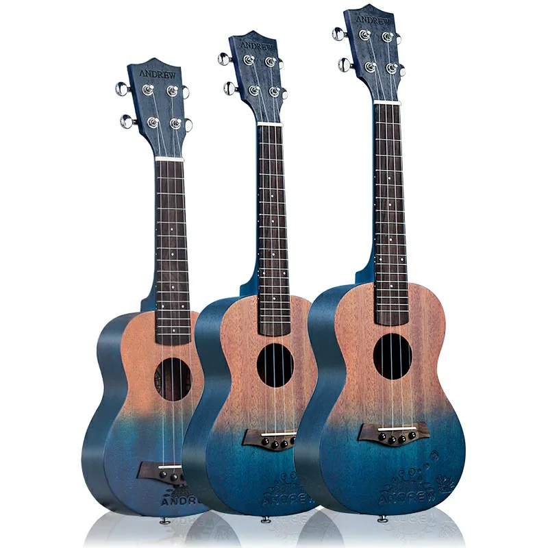 M series Andrew 21/23/26 дюймов Гавайская гитара 4-струны небольшой Гитары из красного дерева однотонная укулеле - Цвет: M series