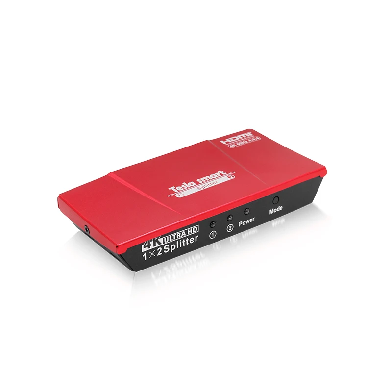 Tesla smart HDMI сплиттер 1x2 HDMI 2 порта разветвитель 4 k@ 60 Гц Высокое качество с адаптером питания HDMI HDTV DVD PS3 Xbox