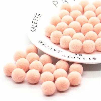 light pink 15 мм круглая плюшевая ткань бархатные шарики кашемировые помпоны бусины подходят серьги заколки для волос "сделай сам" Ремесла поставки ювелирных изделий - Цвет: light pink