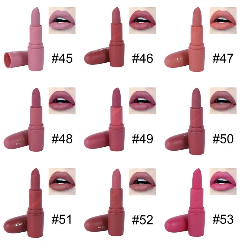 Губная помада в виде пули цвета красные губы губная матовая водостойкий пигмент