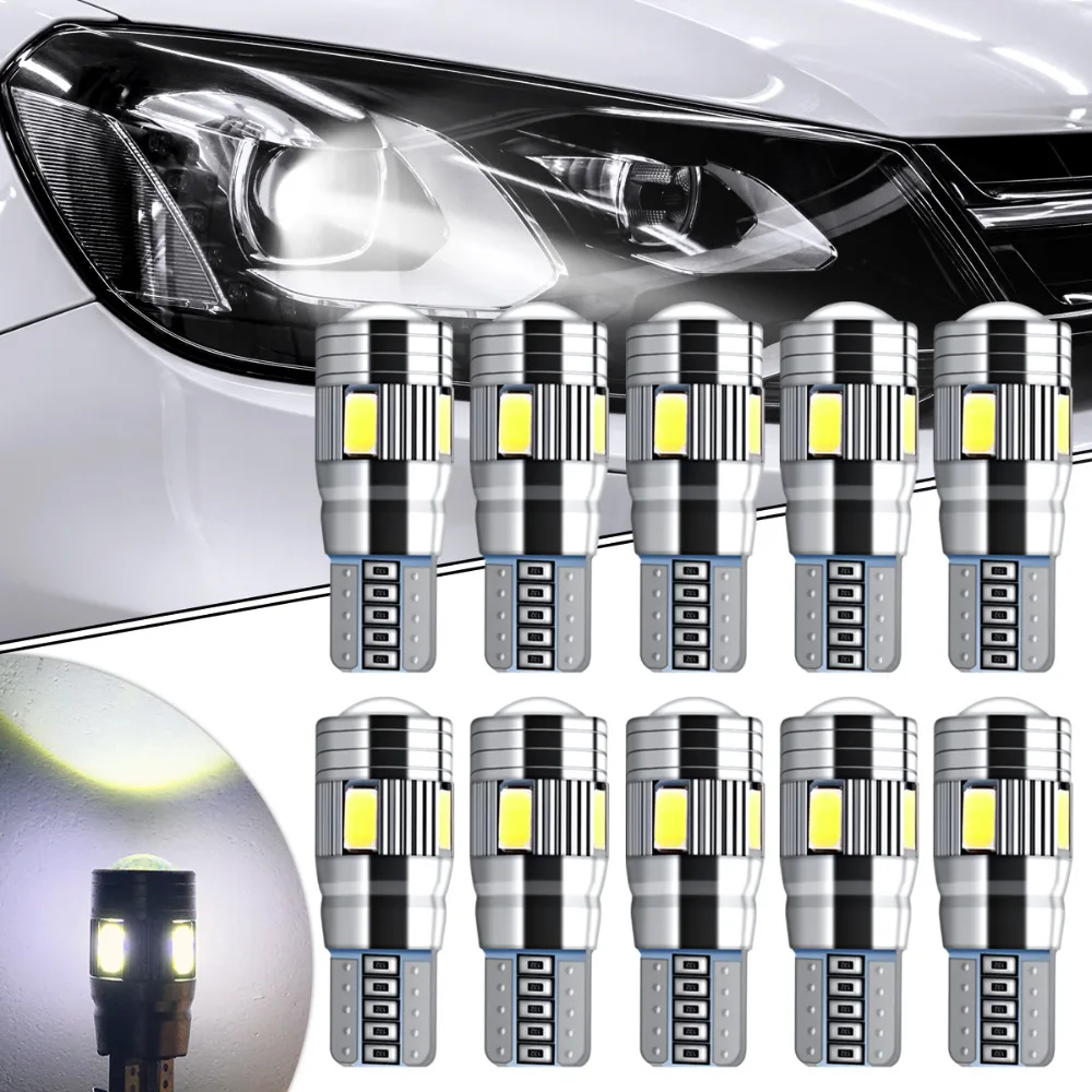 10 шт. Canbus автомобиля светодиодный T10 W5W 6 парковка светильник для Ford Focus 2 1 Fiesta Mondeo 4 3