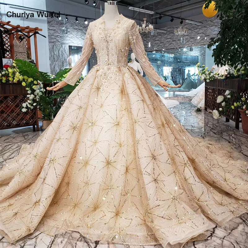 Женское вечернее платье с v образным вырезом HTL311 Золотое кружевное цвета