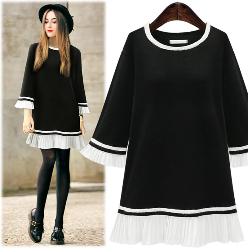 5xl Плюс большой размер Женская одежда 2018 Весна Осень Зима корейские vestidos новые