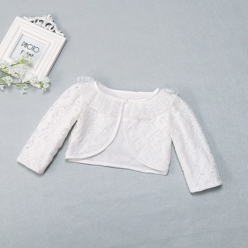 New Baby Girls Bolero Toddler Long Sleeves Lace Short Jacket Fashion Newborn Coat for Wedding Party | Детская одежда и обувь
