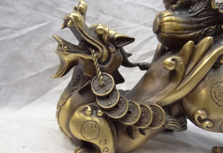 Быстрая доставка USPS в США S1355 10 дюймов китайская статуя из чистой глины единорог