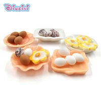 5pcs simulation food chicken duck eggs miniature pretend play kitchen toys dinner tableware doll house accessories kids gift