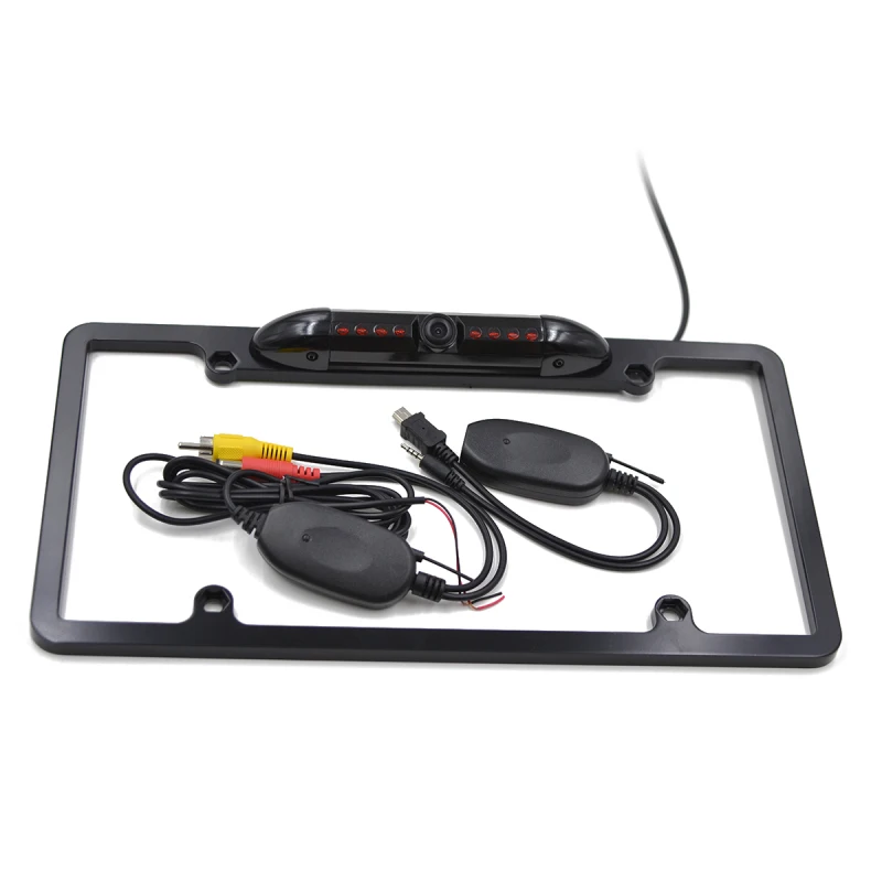 Беспроводная рамка номерного знака США Автомобильная камера заднего вида