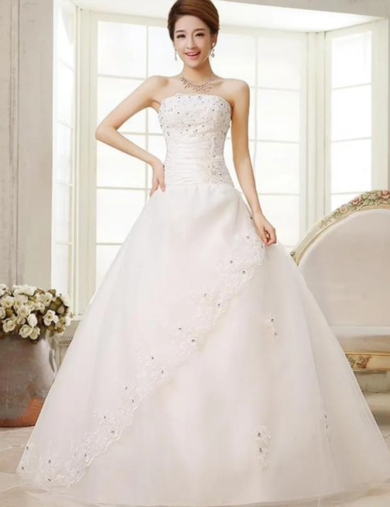 Wedding Dress 2017 A Line Floor-length Sleeveless Sexy Bride Gown Vestido De Noiva | Свадьбы и торжества