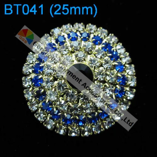 Золотая/Серебристая повязка на голову 10 шт. 25 мм с чешскими кристаллами и