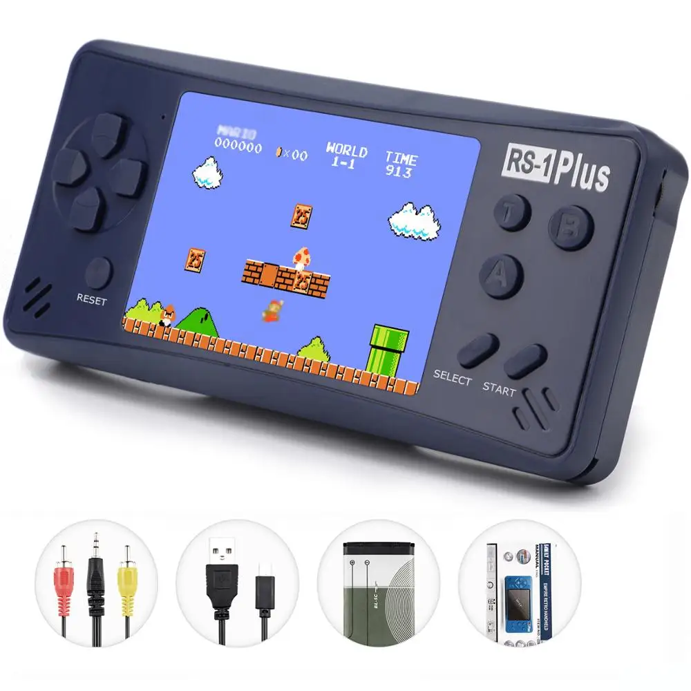 RS 1 Plus Видео игровой плеер для детей и взрослых JJFUN ТВ игровая система встроенные