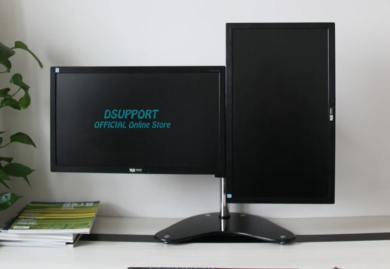 Настольный держатель для двух мониторов 13 27 дюймов вращение на 360 градусов полная