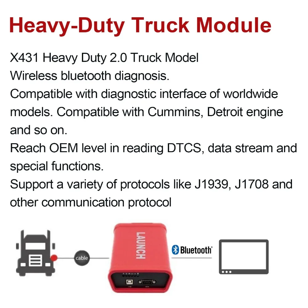 LAUNCH X431 Heavy Duty Truck HD Module for V+ |