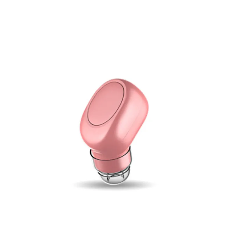 pink 4 цвета невидимые Bluetooth наушники стерео Беспроводная гарнитура Handfree Bluetooth автомобильный комплект наушники для всех телефонов USB зарядная док-станция - Название цвета: pink