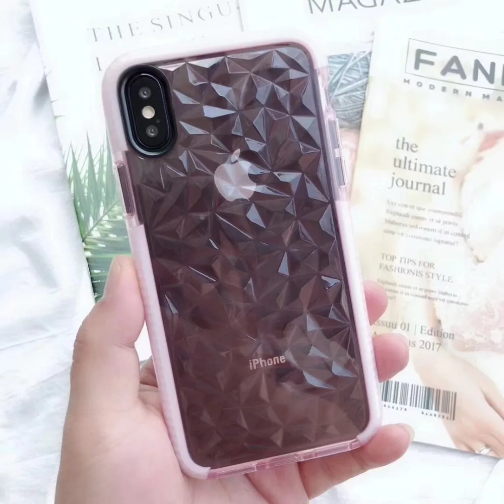 GABOOM Мягкие TPU прозрачный Diamond Форма телефон чехлы для iPhone 7 Чехол 8 6 6s Plus X 10
