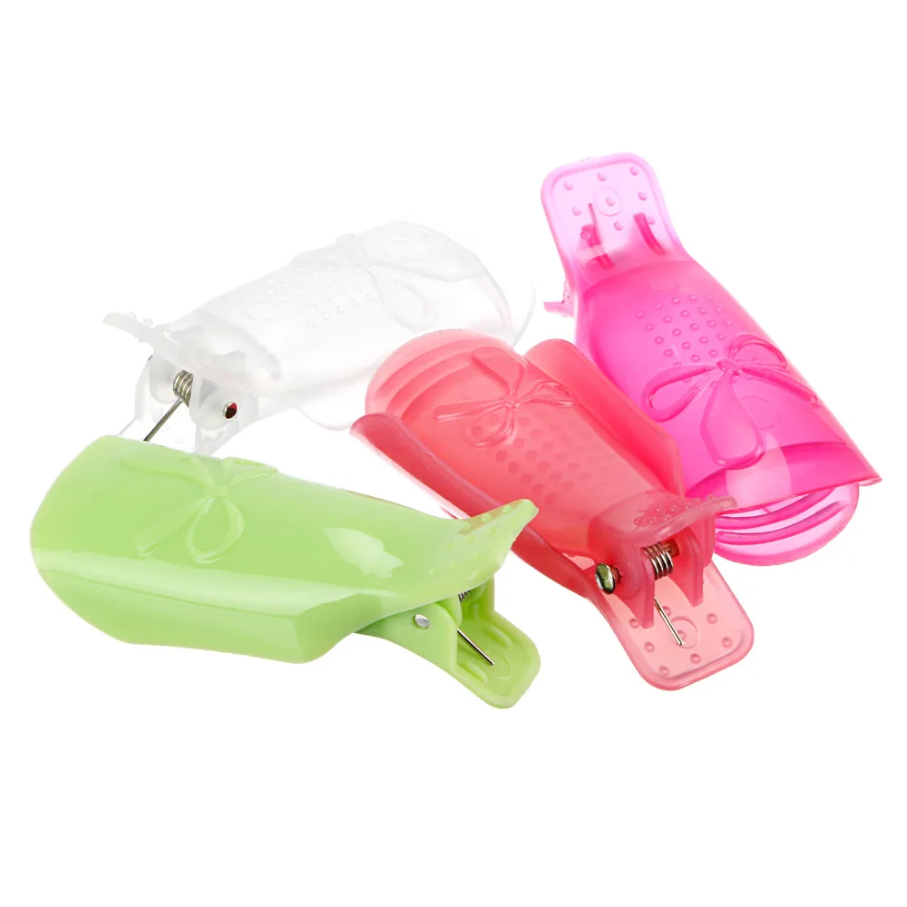 10 Pcs Durable Reusable Plastic Nail Polish Remover Lacquer Tool Soak Off Wrap Cleaner Clip Cap Gel | Красота и здоровье