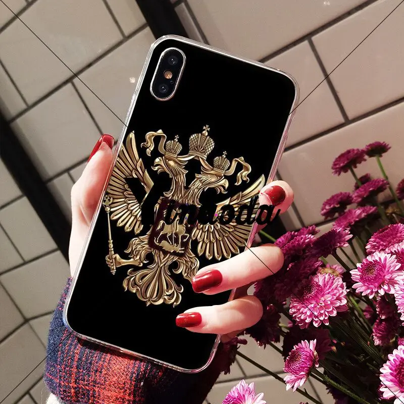 Yinuoda герб России флаг окрашенные красивые аксессуары для телефона чехол Apple iPhone 8 7