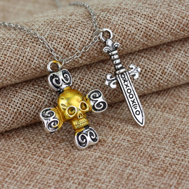 Креативные ювелирные изделия мужские ожерелья с подвесками крест Череп Ожерелье