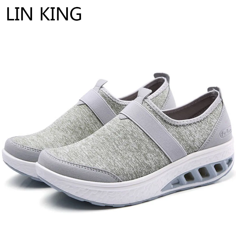 LIN KING/Дышащие Трикотажные сетчатые Женские Повседневные Удобные уличные