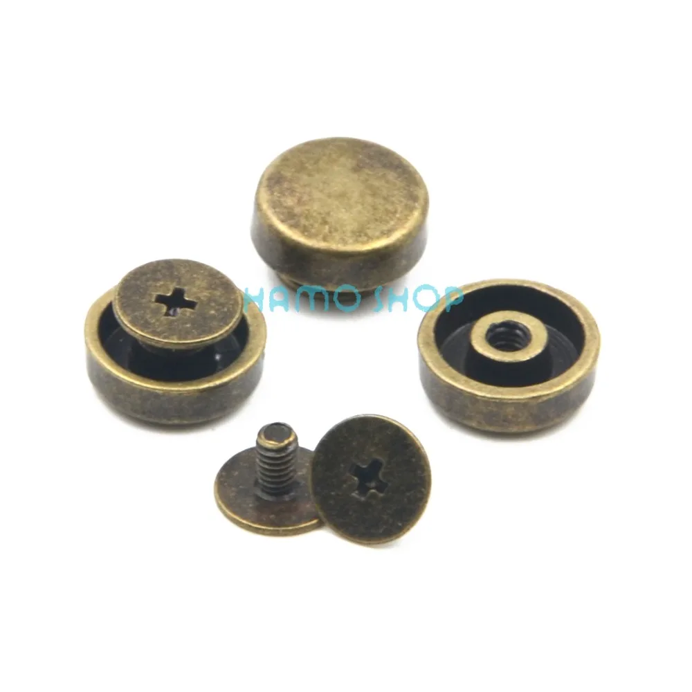 10 шт. круглые плоские заклепки шипы металлический панк рок для рукоделия