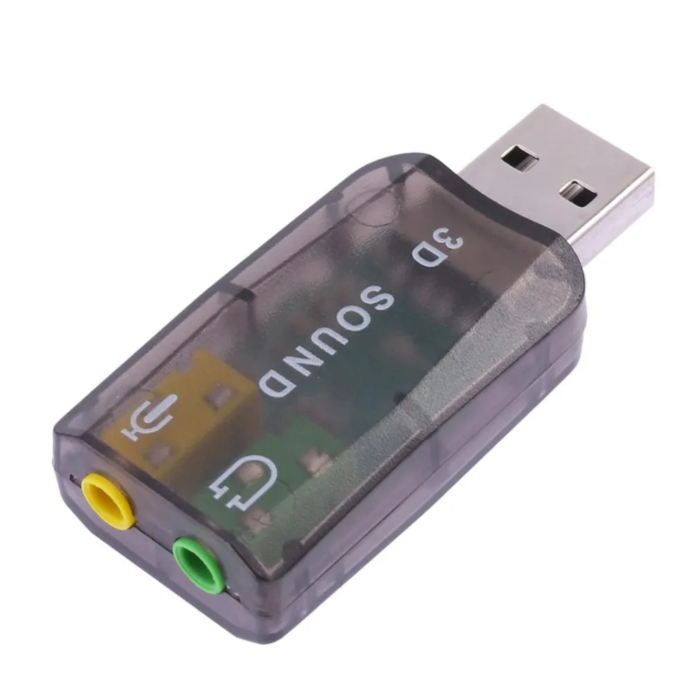Внешняя звуковая карта USB 2 0 виртуальный канал 5 1 CH 3D Аудио гарнитура микрофон