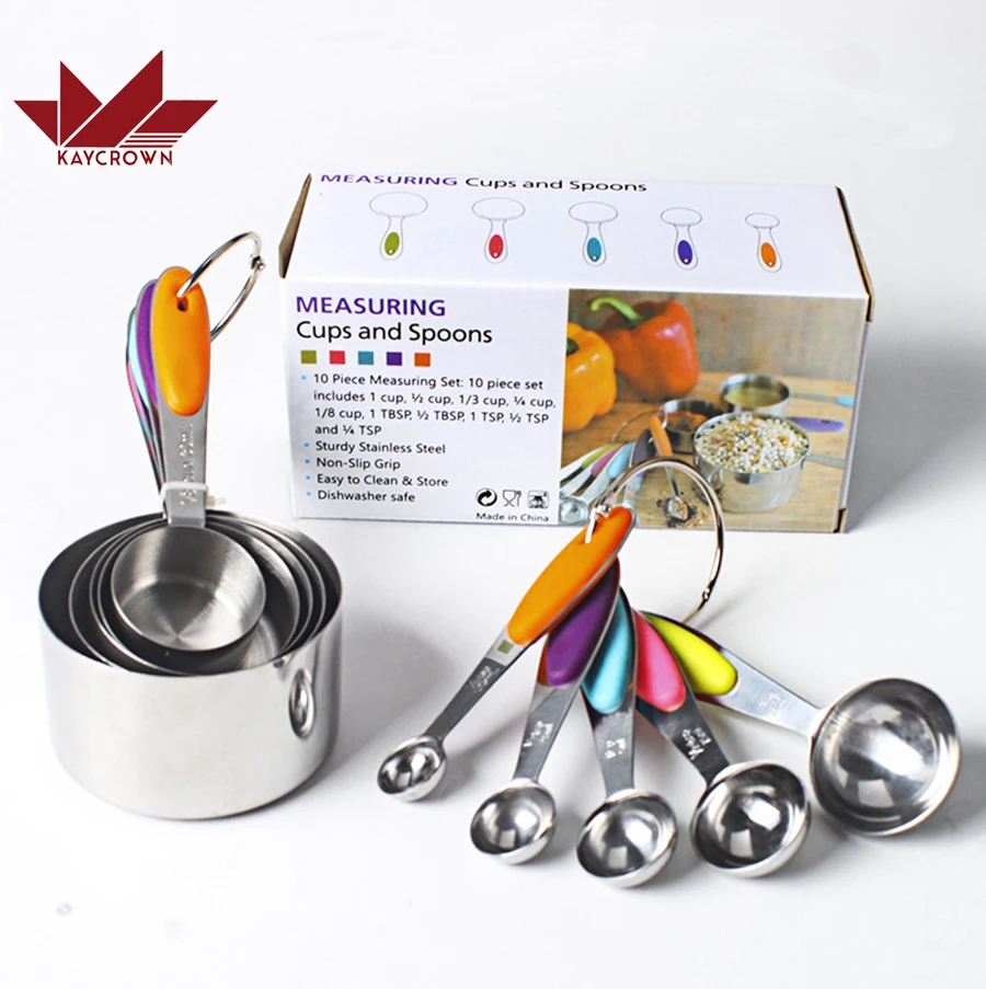Набор мерных стаканчиков и ложек кухонный набор из 10 предметов для сухого