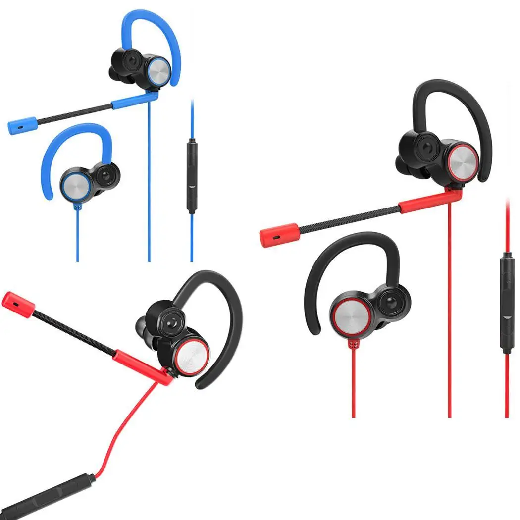 General Gaming Wired Earbuds Dynamic Ear Lightweight comfortable to wear Hooks Casual Music Headphones with Mic | Электроника