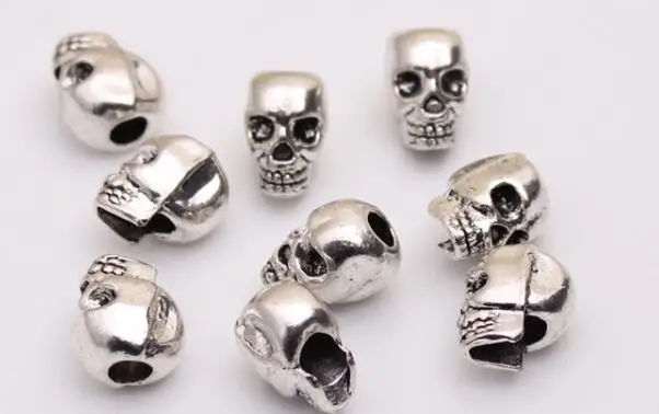 10 шт. винтажные серебряные очень счастливые розы разделители для головы скелета