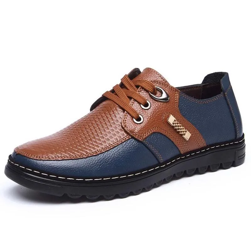 2018 mans leather flat driving lace up casual shoes patchwork male business dress fashion Moccasins Zapatos Hombre oxfords | Обувь