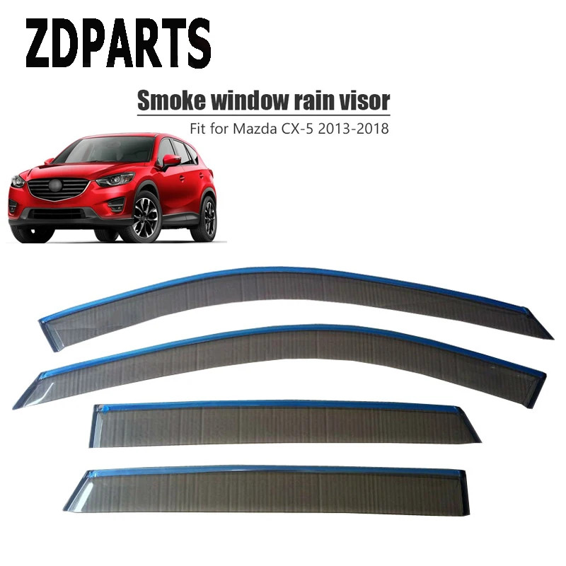 

ZDPARTS 4 шт. автомобильный дефлектор для защиты от ветра Защита от Солнца ветра дождя вентиляционный козырек Накладка для Mazda CX-5 CX5 2013 2014 2015 2016 ...