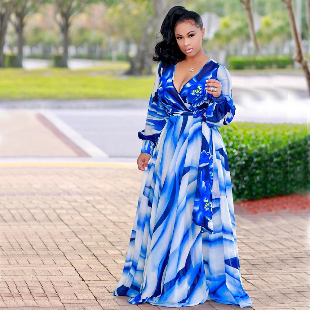 Платье с длинными рукавами оригинальным изображением тропического пляжа и