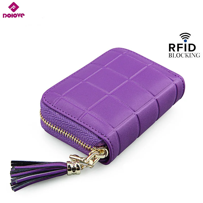 DOLOVE брендовая модная сумка для карт с кисточкой кожаный держатель кредитных