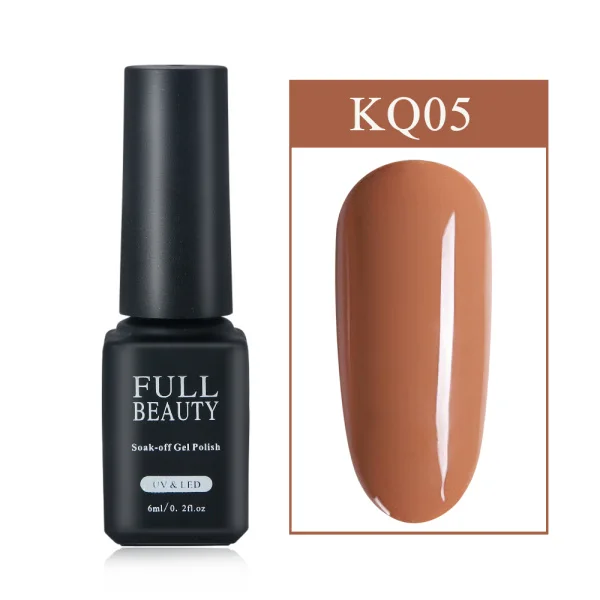 KQ05 6ml Soak Off Grey Gel Polish Nail Art Lacquer Long Lasting Nude Pink Hybrid Gel Nail Polish Top Coat UV Gellak Manicure CH981-3 - Цвет: KQ05