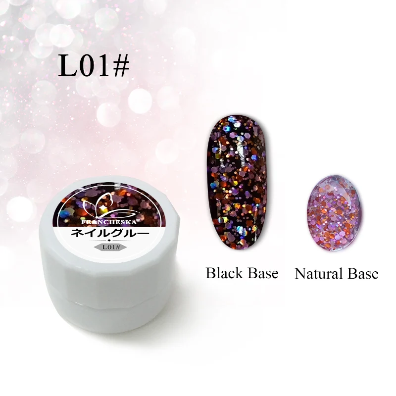 Diamond glitter L01 Алмазный Блестящий Гель-лак для ногтей Профессиональный 3D Алмазный УФ-светодиодный впитывающий Блестящий Гель-лак базовое верхнее покрытие - Цвет: Diamond glitter L01