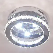 Новая круглая хрустальная люстра из нержавеющей стали высокой