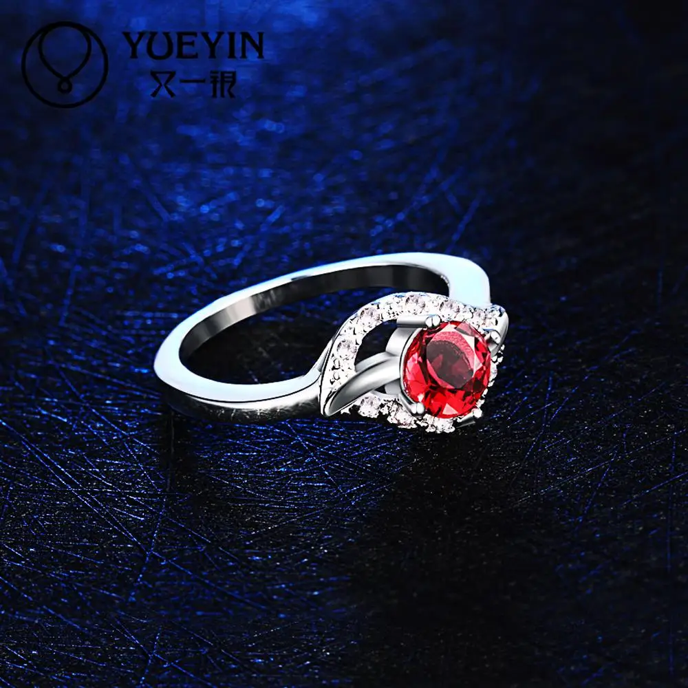 Серебряное Кристальное кольцо для женщин Свадебная вечеринка свадебные