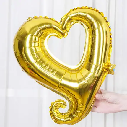 18R012B06 gold 5 шт./партия 18 дюймов полые, в форме сердца алюминиевые фольги Воздушные шары Свадьба/День рождения/вечерние украшения Mariage Globos воздушные шары - Цвет: 18R012B06 gold