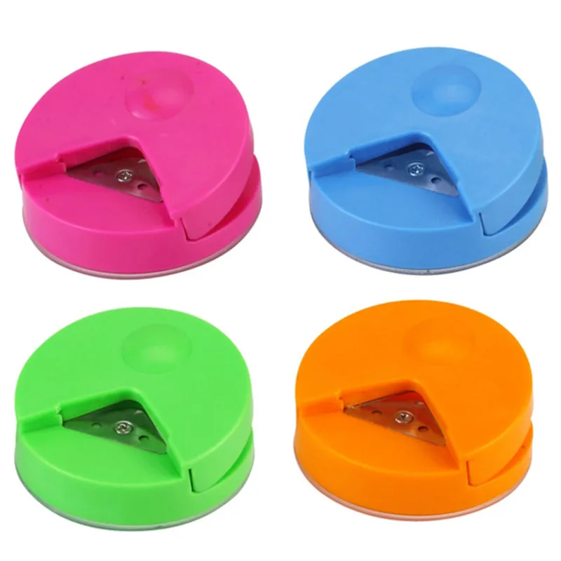 Случайный цвет 1 шт. Новый R4 угловой камбала 4 мм бумажный Дырокол карты Фото Резак