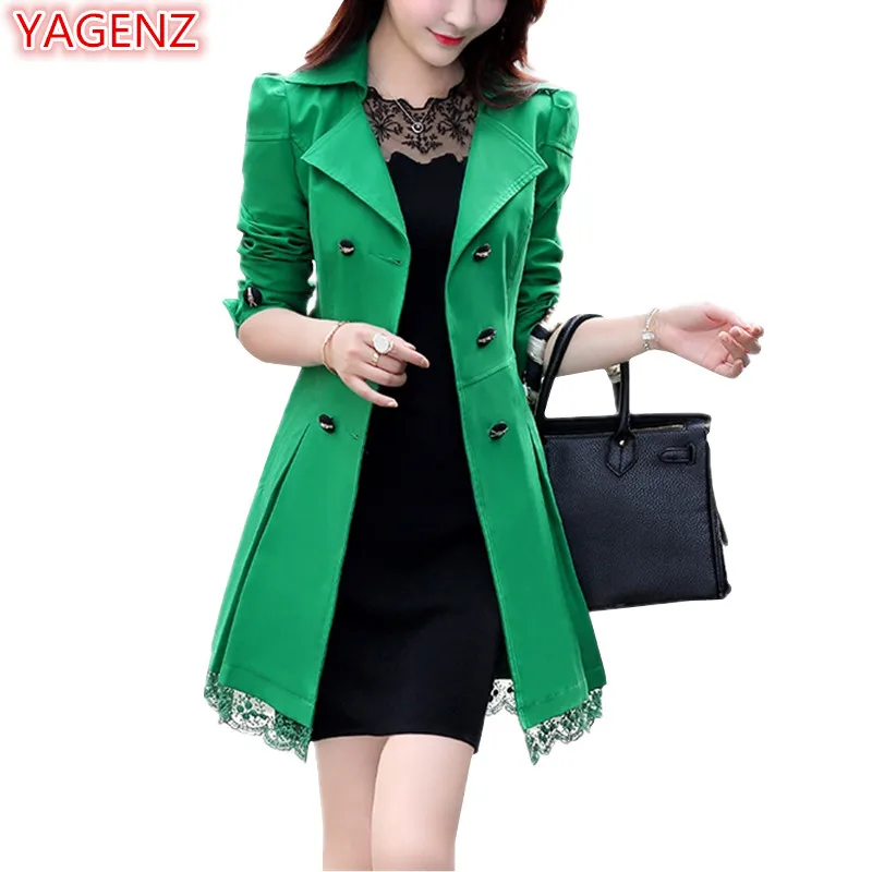 Женское длинное кружевное пальто повседневное облегающее большого размера с