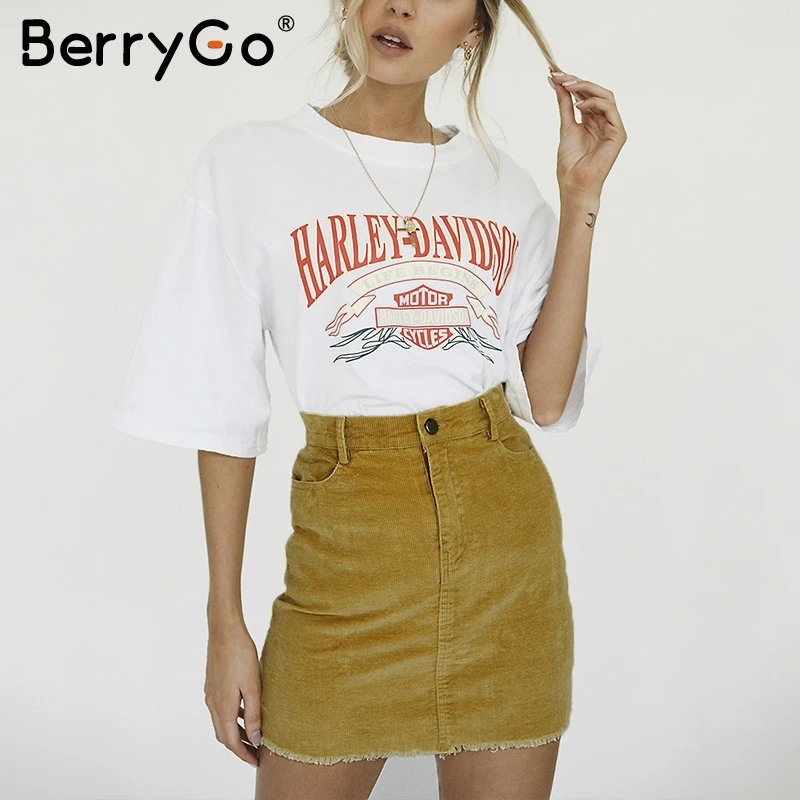 BerryGo вельвет розовый карандаш винтажная юбка Уличная металлическая кнопка молния короткая юбка новая осенняя мини-юбка
