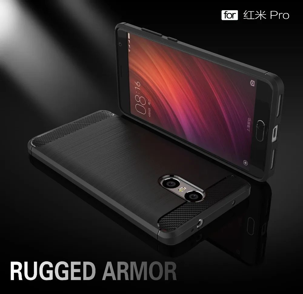 Xiaomi Redmi Note Pro ТПУ силиконовый чехол Роскошные Бизнес углерода Волокно мягкий для
