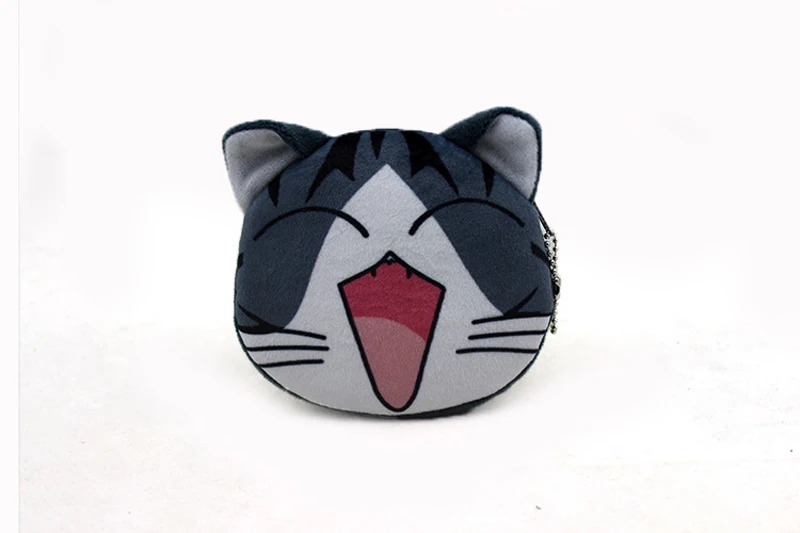 01 BLEVOLO, милый плюшевый Кошелек для монет, модный, унисекс, на молнии, маленький кошелек, кошельки для женщин, кошка, улыбка, лицо, чехол для ключей, банковская карта, сумка для денег - Цвет: 01