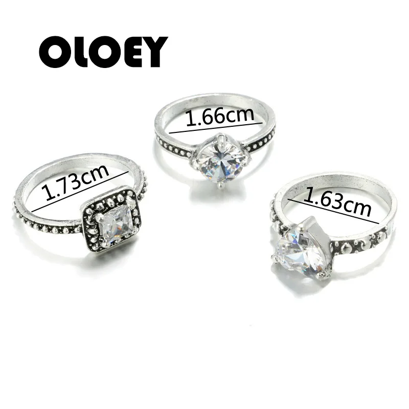OLOEY 3 шт./компл. геометрические большие сердечки блестящие циркониевые кристаллы