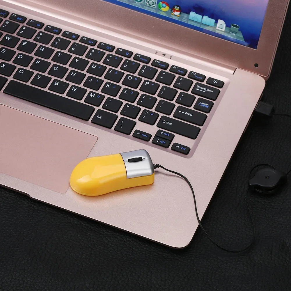 Мини Проводная маленькая мышь 1600DPI3 Кнопка USB розетка Ноутбук Маленький Мини Выдвижной USB оптическое колесо проводная мышь мини мышь