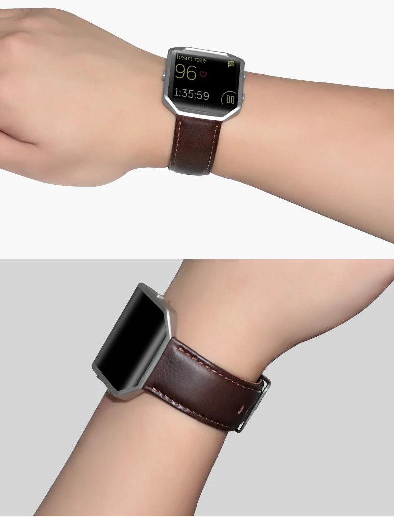 Серия Crazy Horse для Fitbit Blaze ремешок для часов Crazy Horse кожа замша кожа 23 мм смарт-часы ремешок