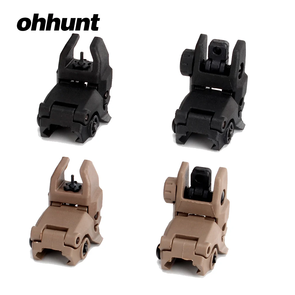 Ohhunt модель 4 AR 15 Тактический откидной передний задний прицел набор Регулировка ветра полимерные прицелы 20 мм рельсы для винтовки рукавицы